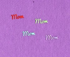 MOM  3 word die cuts scrapbook cards