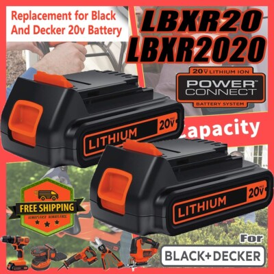  2x 1.5AH 2.0AH Battery For BLACK &DECKER 20V MAX Lithium LBXR20 LBX20 LBXR2020