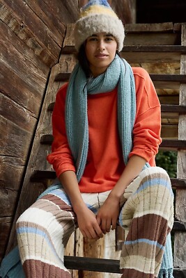 NEW FREE PEOPLE PHOEBE PULLOVER SCARLETT IBIS SWEATER SMALL 