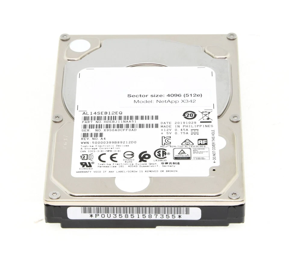 Toshiba AL14SEB 1.2TB 12G 10K SAS (512e) 2.5 " SFF Disco Rigido / Hard (X342A) - Immagine 3 di 4