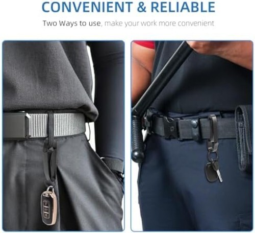 Duty Belt Key Holder, 2 Pack Improved Quick Release Key Holder with Key Ring