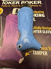 Toker Poker Lighter Sleeve Smoking Tool - Fits Clipper - Blue - New