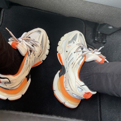 Track Runners Balenciaga Track Trainers White Orange Balenciaga