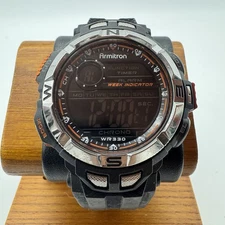Men's Armitron Sport Black And Orange Digital Quartz Watch 40/8233 New Battery