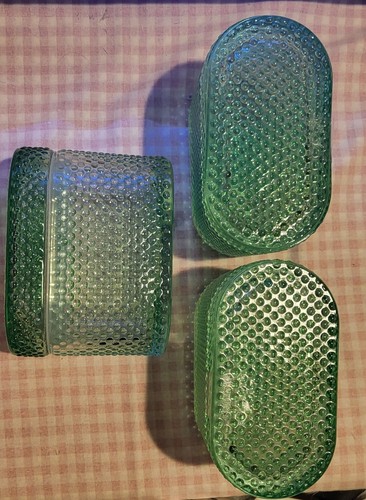 1 Bullseye Playground GREEN Hobnail Easter Trinket Jewelry With Lid - Picture 4 of 5