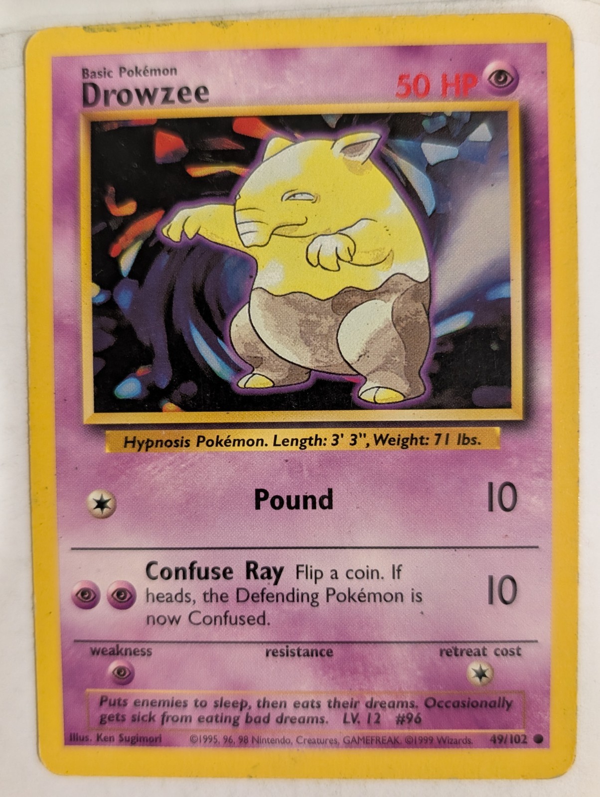 Drowzee 49/102 - Base Set Pokemon Card