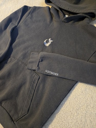 American Apparel Flex Fleece Hoodie Pullover Dark Gray Small Hooded Pockets