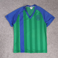 VTG 90s Striped Soccer Jersey Tennessee Medium Green Blue Short Sleeve T-Shirt