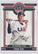 2022 Panini USA Baseball Stars & Stripes Black Ink 44/125 Ethan Puig Auto 0j81