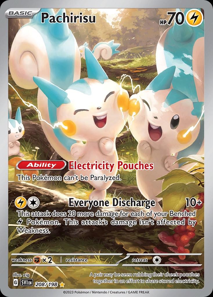 Pokemon Pachirisu (208/361) Scarlet & Violet NM HOLO