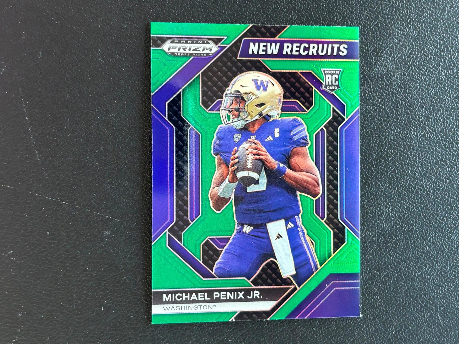 Michael Penix Jr. 2024 Prizm Draft Green Prizm Rookie RC Atlanta Falcons C74