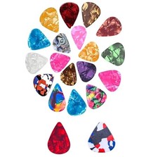 20 Pack Colorful Celluloid Guitar Picks Plectrums for Acoustic Electric Guitar