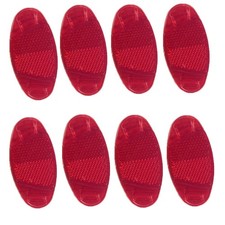 8 pcs Oval Reflector Bicycle Spoke Signage Decoration Safe Warning Red for Bicyc