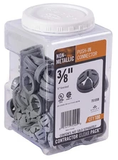 Halex 3/8 in. - 1/2 in. Knockout Non-Metallic Push-In Connector 75105B 100 Pack