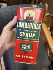 Vintage Lumberjack Syrup Tin, Tacoma Washington, Nalley’s Company
