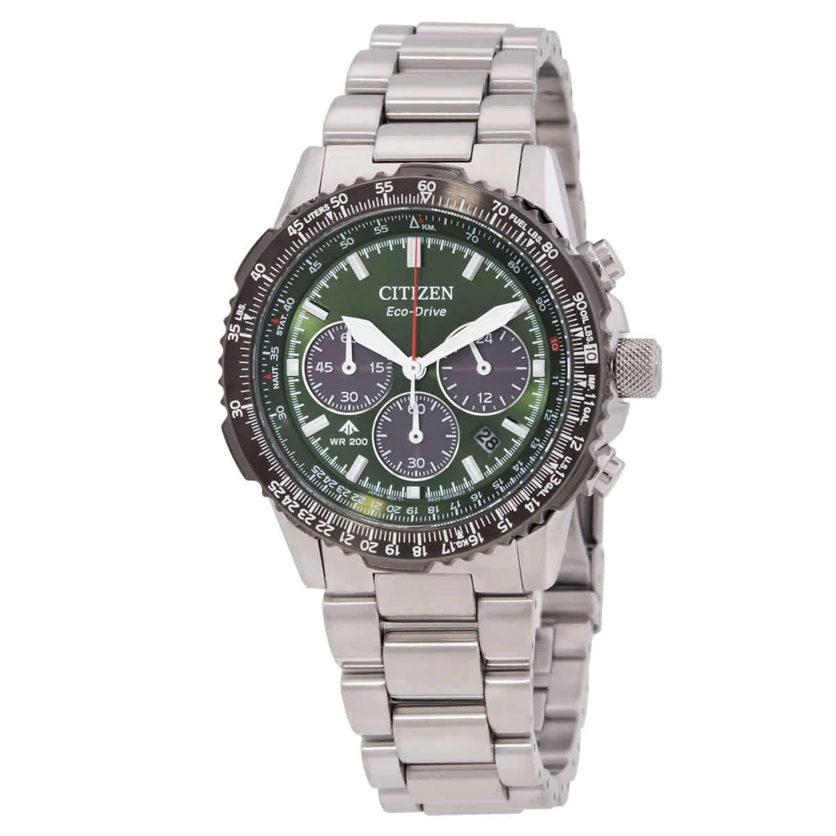 Citizen Promaster Navihawk Chronograph Khaki Green Dial Men's Watch CA4664-60W
