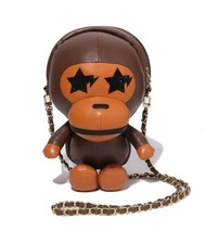 A BATHING APE Ladies' CRYSTALSTONE BABY MILO PLUSH DOLL SHOULDER BAG 2M30289301