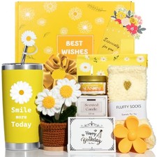 Birthday Gifts for Women Teen Girl, Happy Birthday Gift Box for Her Yellow 