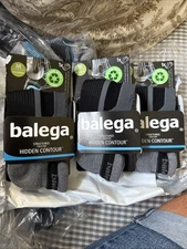 balega hidden comfort socks medium Set Of 3- Black/ Gray NWT