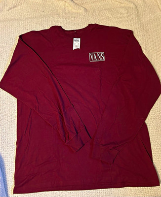 XXL Vans burgundy long-sleeve tee Vans Off The Wall