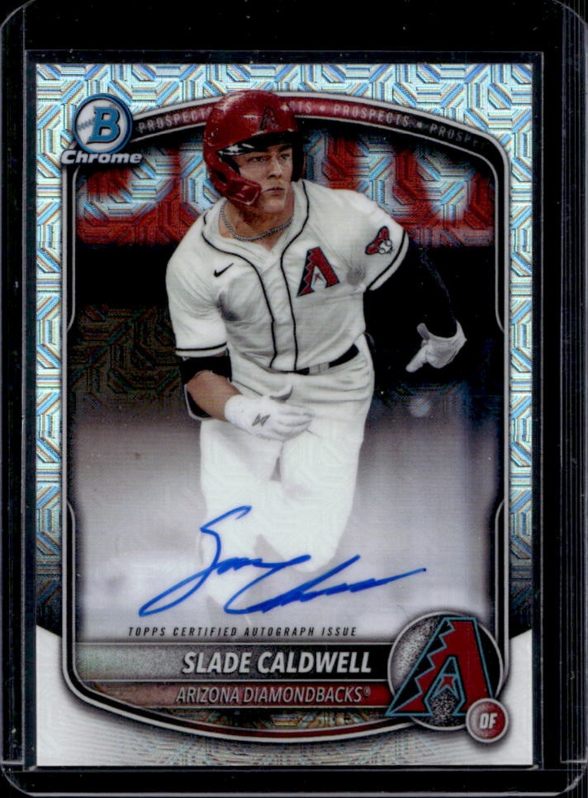 2025 Bowman Slade Caldwell Chrome Auto Mega Box Refractor 1st Prospect #BMA-SC