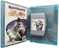 Clay Fighter 63 1/3 Game, Manuel, Hard Box  (Clayfighter Nintendo 64 N64)
