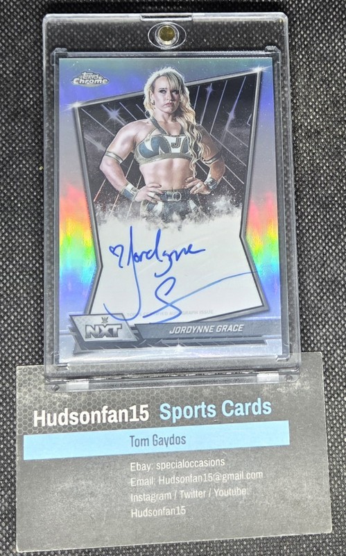 Jordynne Grace 2026 Topps Chrome WWE #NXT-JOR NXT Autographs Refractor Auto 1