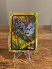 2025 Topps Chrome Marvel Throg Yellow Lava Refractor #46