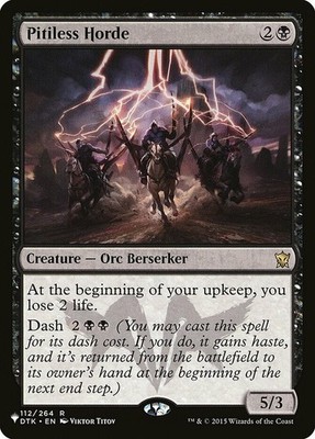 x1 Pitiless Horde - The List R MTG The List M/NM, English