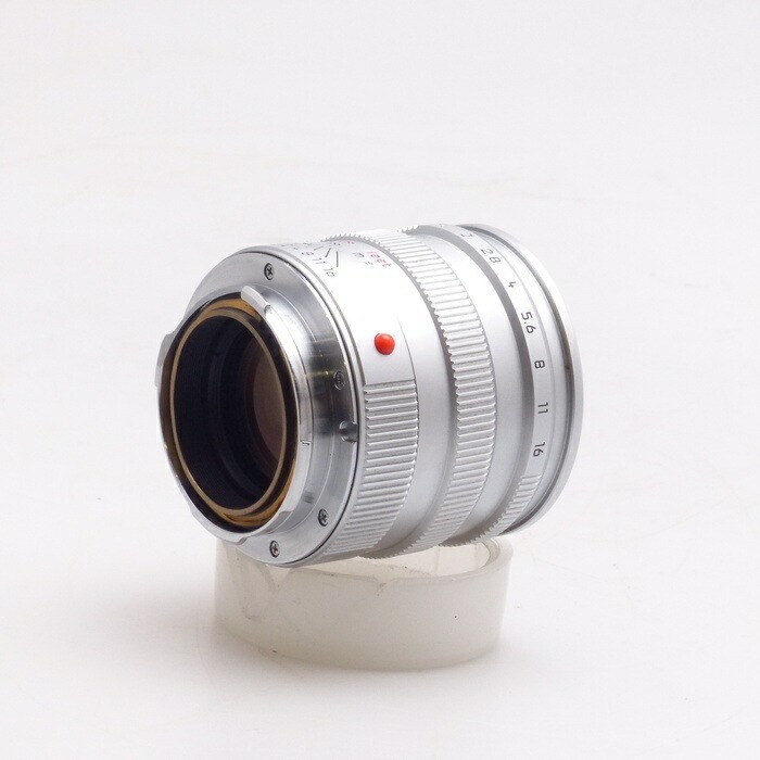 Leica Summilux-M 50mm f/1.4 E46 Silver Built-in Hood Lens Leitz