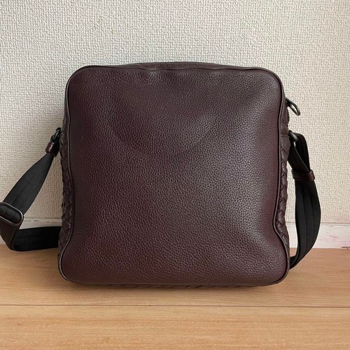 Borsa a tracolla uomo Bottega Veneta Intrecciato tracolla pelle marrone con dust bag - Foto 2 di 20