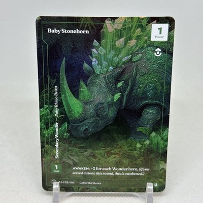 Wonders Of The First COTS Baby Stonehorn Formless Foil Alt Art AI-228/401