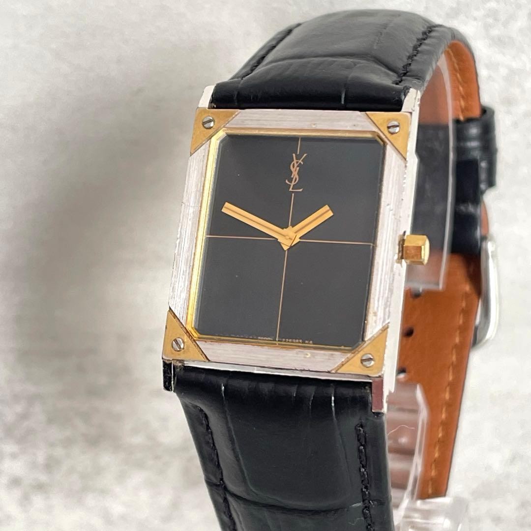 Yves Saint Laurent Square Gold Needle YSL Logo Boys Watch Yve,18823