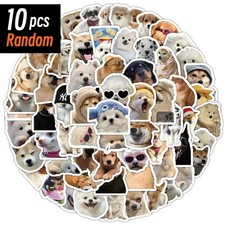 Dog Stickers Cartoon Decals Self Adhesive Laptop Phone Car 10 Pcs
