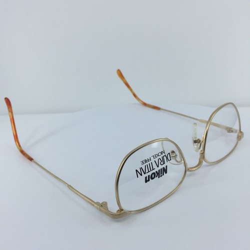 New Vintage Nikon Dura Titan DT 4203 Eyeglass C. Satin Gold 50-19mm Frame Japan - Picture 11 of 16