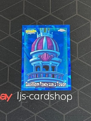2025 Topps Chrome Sapphire SpongeBob #177 Squilliam Fancy Son's Tower J1