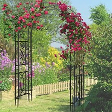 XXL Gartenbogen Rosenpavillon 215 cm Rankhilfe Rosenbogen Torbogen Pflanzbogen