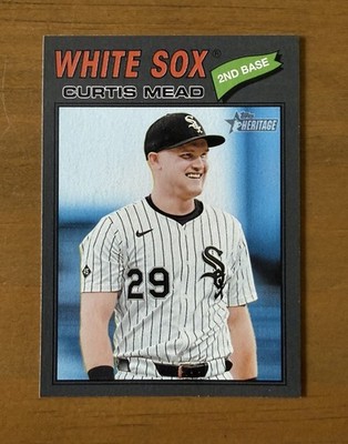 2026 Topps Heritage Dark Gray Border SP #303 Curtis Mead Chicago White Sox