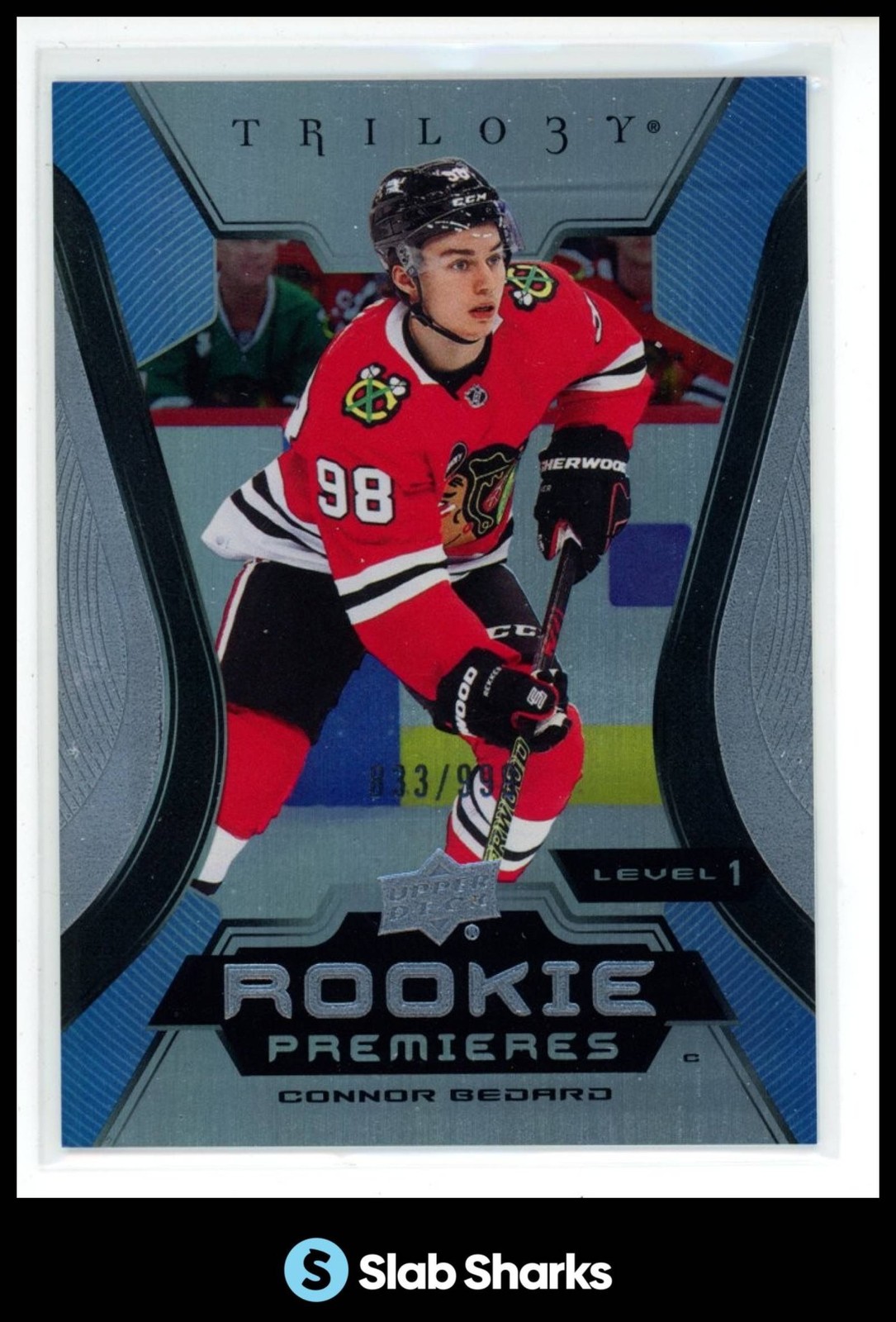 2023 UPPER DECK TRILOGY #102 CONNOR BEDARD RC ROOKIE /999