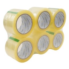 Clear Carton Sealing Packing Box Tape 2.83 Inch x 110 Yards 1.6 Mil 6 Rolls