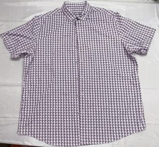 Men  s Tasso Elba Short Sleeve Button Down Shirt Size XL 17-17 1/2