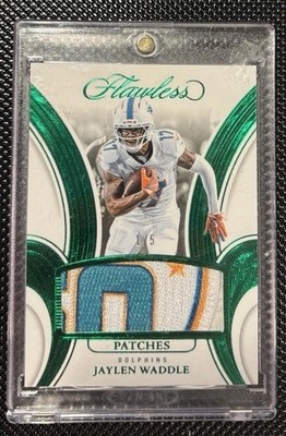 Panini 2023 Flawless Football Jaylen Waddle Patch Serial Numbered /5 Dolphins