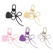 Heart Bows Bag Charm Keychain Fashion Decorative Bag Accessories for Handbag