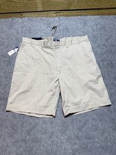 NWT Polo Ralph Lauren Prospect Shorts Mens 42 Beige Flat Front 100 Cotton-275