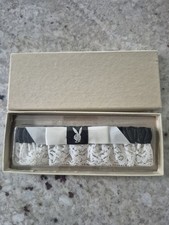 Vtg Playboy Bunny Club Black Lace Garter Official Merchandise NIP New in Box