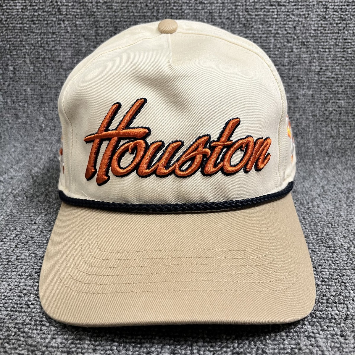 New '47 Brand Houston Astros Hitch Rope Adjustable Snapback Hat Cream Tan
