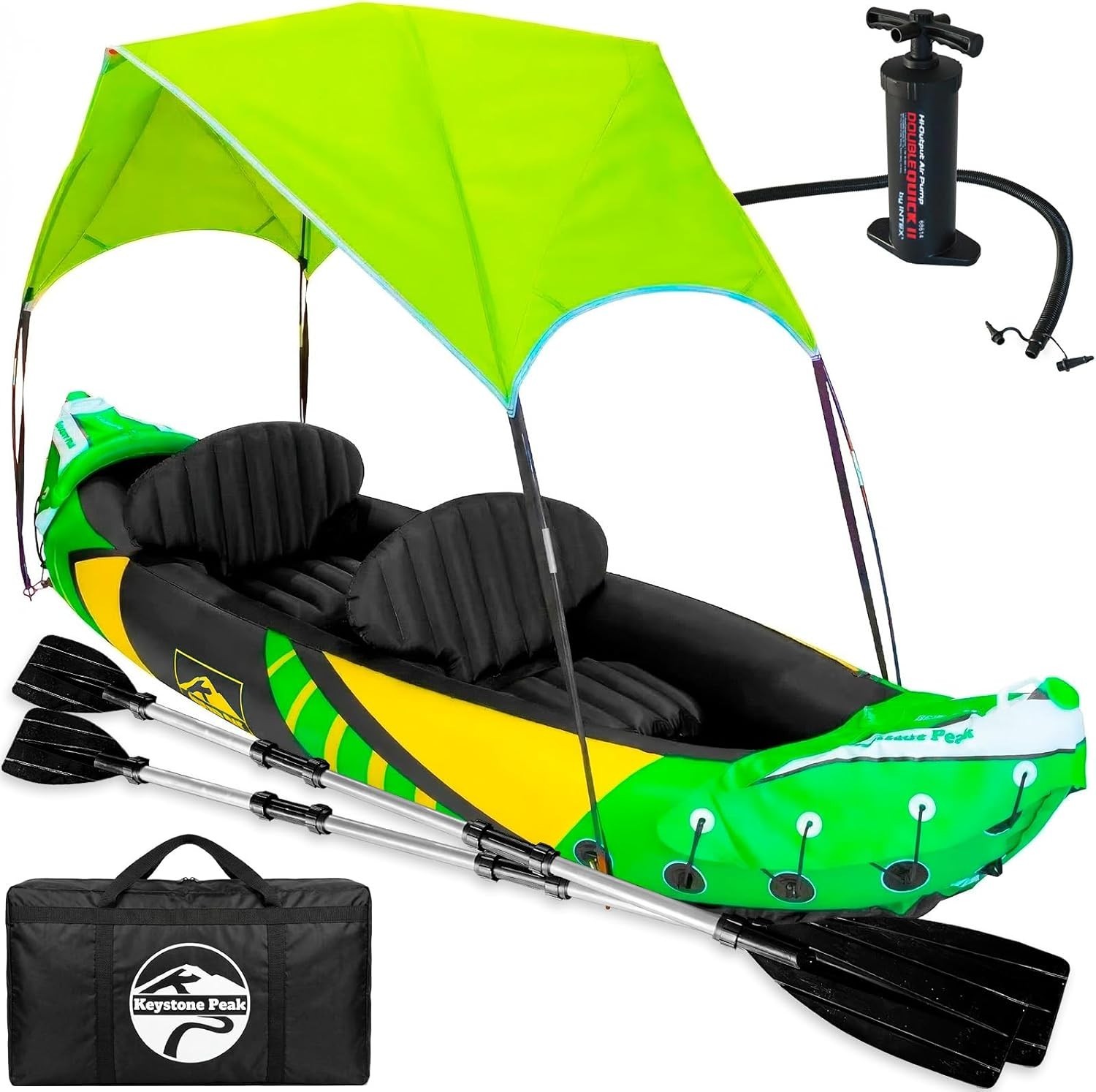 2 Person With Detachable Sun Canopy Kit, Green
