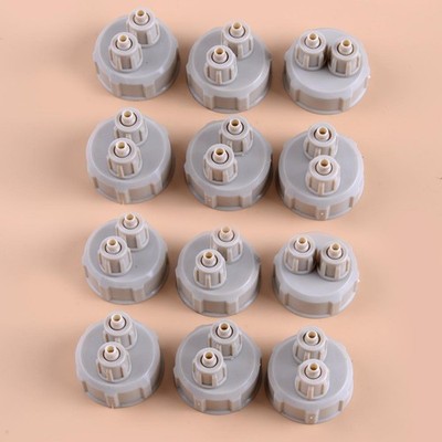 12stk Aquarium DIY CO2 Generator Reaktor Flaschenverschluss Grau