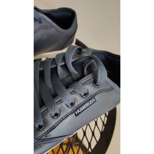 Scarpe minimaliste Hobibear blu navy in pelle a piedi nudi - Foto 8 di 9