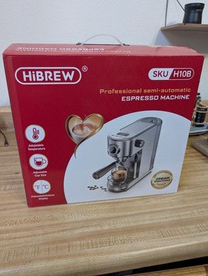 HiBREW H10B Silver Espresso Machine 20 Bar Digital Panel Portafilter